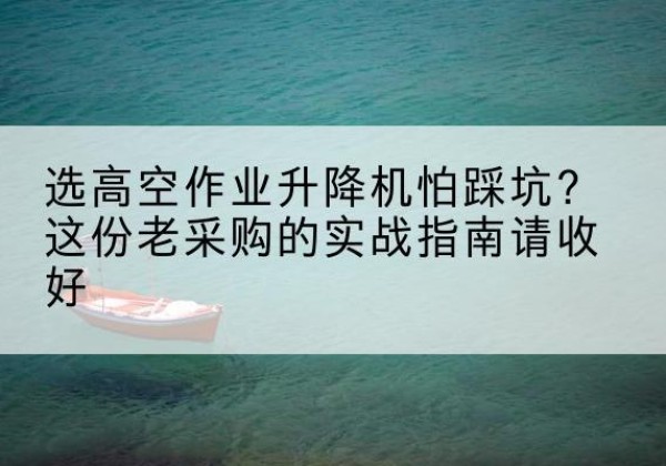 临武高空作业升降机厂家推荐-选高空作业升降机怕踩坑？这份老采购的实战指南请收好